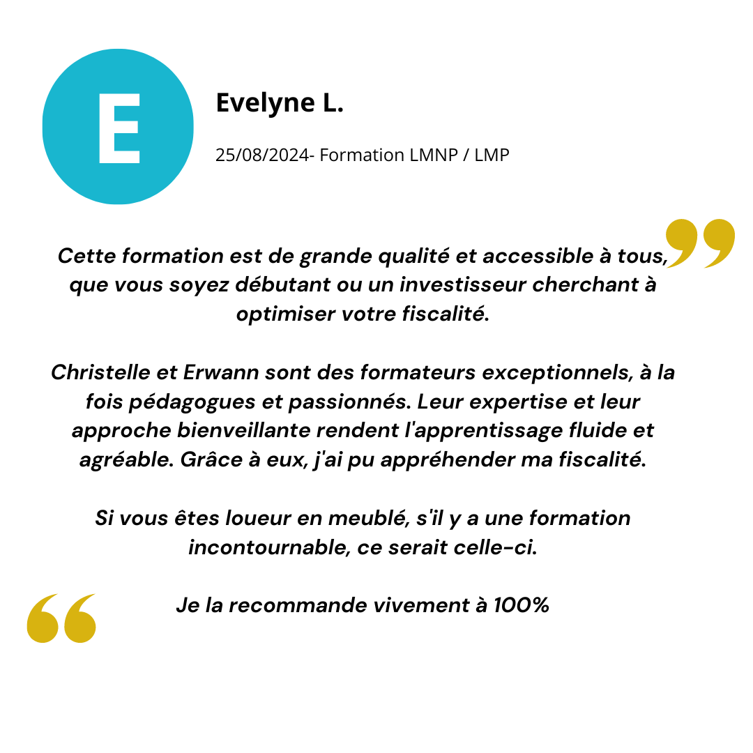 Avis 2024-08 Evelyne LMNP : LMP