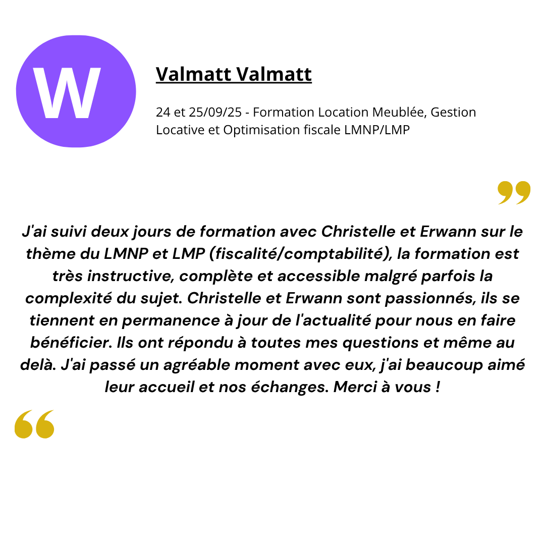 Avis Valérie LMNP:LMP
